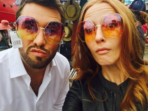 Jennifer Ferrin with her friend Josh Bowman